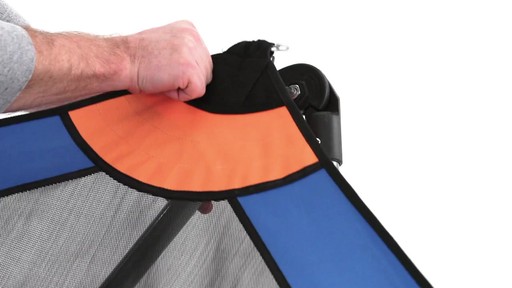 Guide Gear Oversized Portable Folding Hammock Blue/Orange 350-lb. Capacity - image 2 from the video